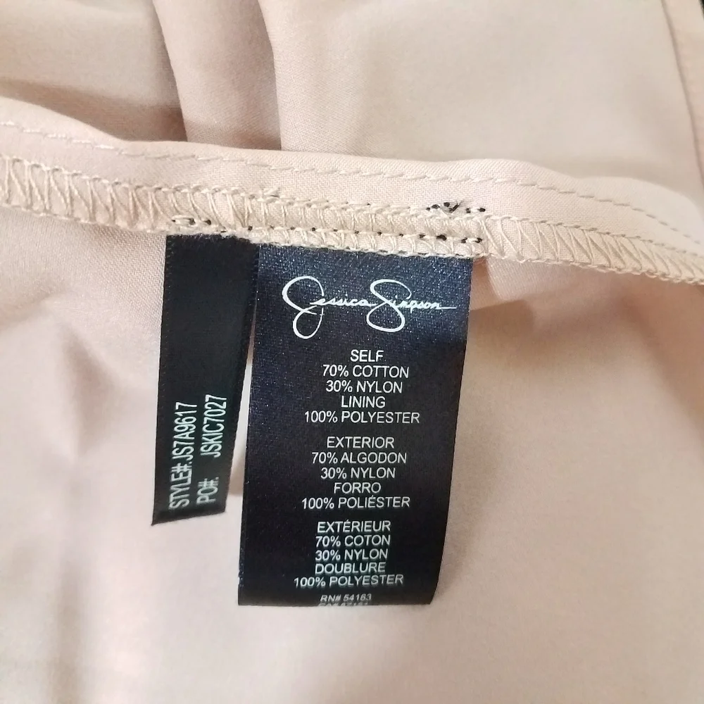 Jessica Simpson Black and Tan Dress 12 NWT